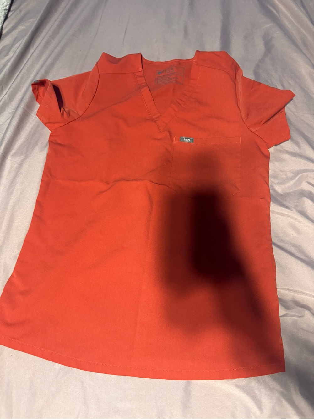 Figs clay v neck scrub top xs